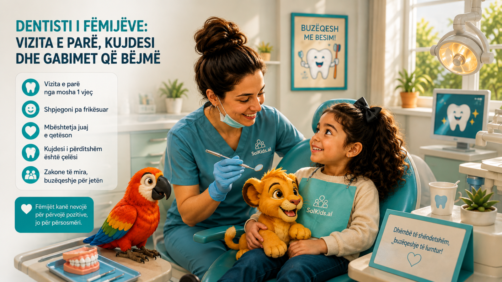 Dentisti i Fëmijëve: Vizita e Parë, Kujdesi dhe Gabimet që Bëjmë